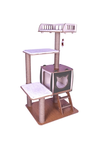 Pati Homes Pro Katlı Kedi Oyun Evi Xl Yataklı - Kedi Tırmalaması