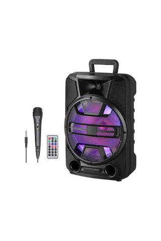 Mikrofonlu Taşınabilir Kablosuz Hoparlör Bluetooth Speaker-128966