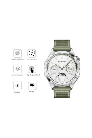 Huawei Watch Gt 6 46mm Kolay Uygulama Aparatlı Cam Ekran Koruyucu 01 41/42mm Değil