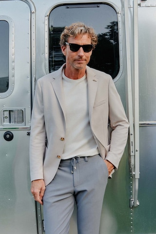 AC&Co / Altınyıldız Classics Erkek Bej Slim Fit Dar Kesim Mono Yaka Casual Ceket