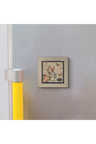 Hollanda Bisklet Görseli Baskılı Mdf Magnet 7x7 164