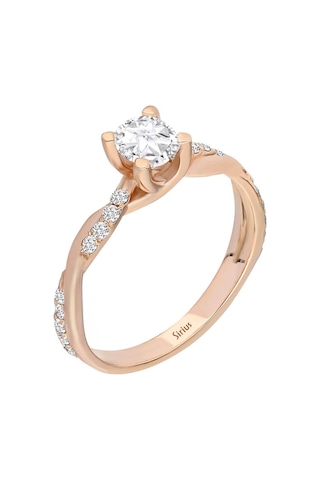 Sirius 0,75 Karat Pırlanta Ve Beyaz Topaz Tektaş Yüzük 0802R0005