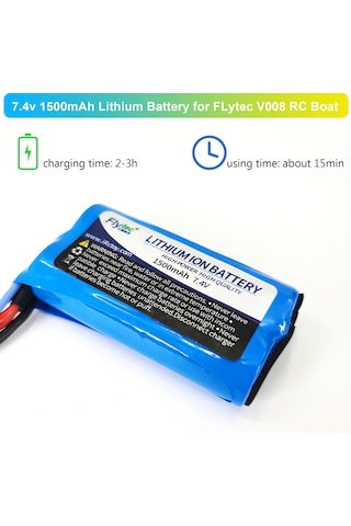 Honmex Flytec V008 Rc Tekne İçin 7.4v 1500mah Yüksek Kapasiteli Güvenli Lityum Pil Uzun Kullanım Süresi