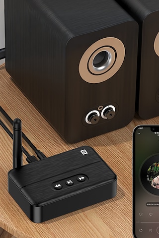Thentech Yuksek Cekim Antenli Bluetooth Ses Alici Adaptoru Rca Aux Cikisli Kablosuz Muzik Calar Receiver