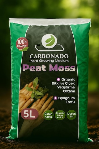 Peat Moss 5l Hava Alan Torf Toprak, Saksı Ve Fide Için%100 Organik Büyüme Ortamı 0