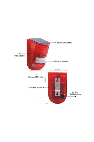 Powermaster Pm-26943 Sesli Hayvan Kovucu Alarm Cihazı Solar Panelli