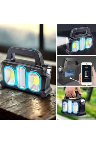 Buffer Hurry Bolt Güneş Enerjili Taşınabilir Çalışma Lambası Powerbank Özellikli Çok Renkli