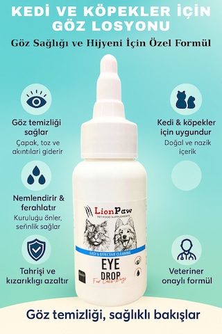 Lion Paw Kedi Köpek Göz Temizleme ve Bakım Solüsyonu 50 ML