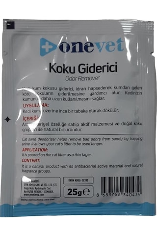 Onevet Kedi Kum Kokusu Giderici Okyanus Kokulu 25 Gr