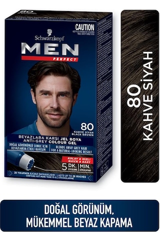 Men Perfect Saç Boyası 80 - Kahve Siyah X 3 Adet set-hnkl-2528-5084