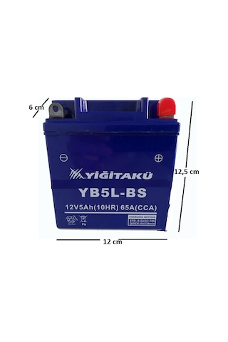 12 V 5 Ah Yiğit Akü Yb5l Bs Motorsiklet Aküsü