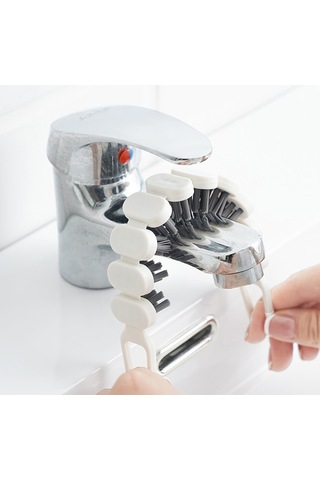 Tencereleri, Tavaları, Lavaboları, Fayansları Ve Banyo Çatlaklarını Temizlemek İçin Yaratıcı Tasarıma Sahip Esnek Mutfak Fırçası Çok Renkli