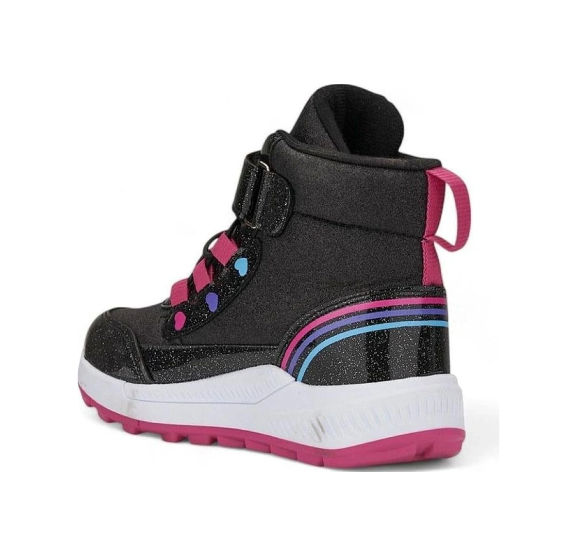 138 Kız Çocuk Okul Öncesi Bot Siyah/fuşya