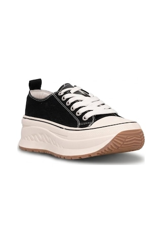Lufian 121230092 Shay Kadın Hakiki Deri Klasik Sneaker Siyah Siyah