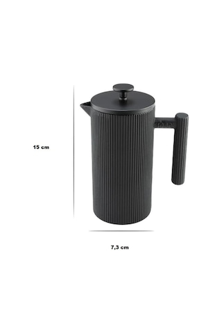 Bambum Linden - Döküm Demlik French Press 800 Ml Siyah Siyah