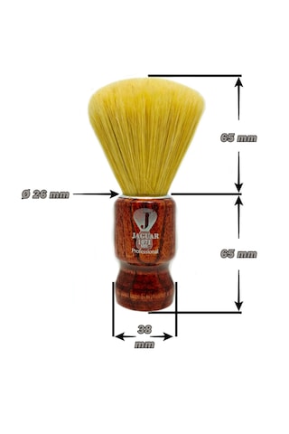 Jaguar 1071-mix Ahşap Sap Mix Kıl Tıraş Fırçası, Tıraş Sabunu Set
