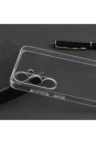 Samsung Uyumlu Galaxy A37 Kılıf Zore Süper Silikon Kapak - Şeffaf,