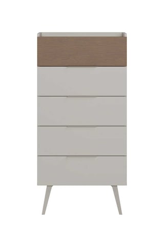 Milano 5 Çekmeceli Şifonyer - Vizon/zebra 60x121x44 Cm