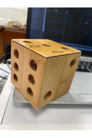 Zar Şeklinde Ahşap Kalemlik / Makyaj Fırçalık