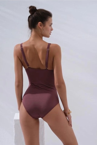 Pierre Cardin Riva Balenli Büyük Beden Mayo 231129 Toffee