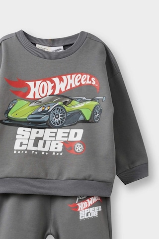 Defacto Erkek Bebek Hot Wheels 2li Takım Sweatshirt Eşofman Altı F4529a525augr211 Gri