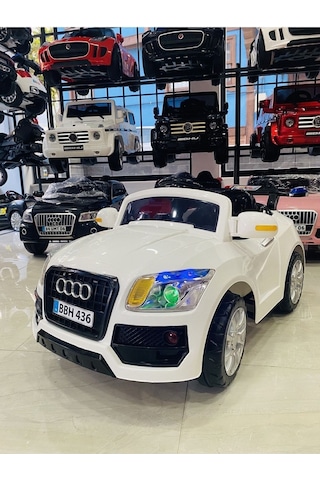 Audi Çocuk Araç Gereçleri Akülü Araba 12v 0-6 Yaş Beyaz