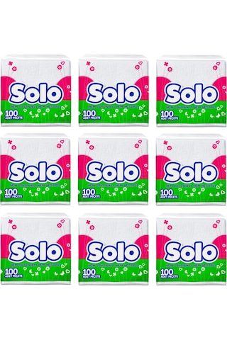 Solo Süper Peçete 100'lü 9 Paket
