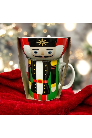 Happy New Year Porselen Kupa Ve Kase Seti 320 Ml Kupa & 11 Cm Kase Çok Renkli