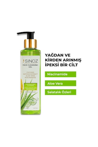 Sinoz Akne ve Siyah Nokta Karşıtı Arındırıcı ve Tazeleyici Yüz Temizleme Jeli 250 ML
