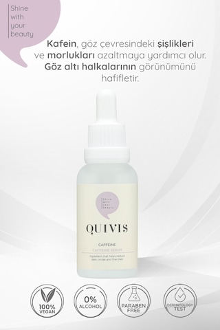 Quvis Göz Altı Torbalanma ve Kararma Karşıtı Aydınlatıcı Kafein Serum 30 ML