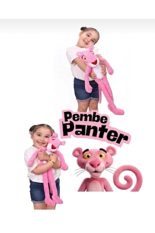 Pembe Panter Peluş Oyuncak Figür Pink Panther 55 Cm Yumuşak Dokulu Sevimli Oyun Ve Uyku Arkadaşı Hediyelik