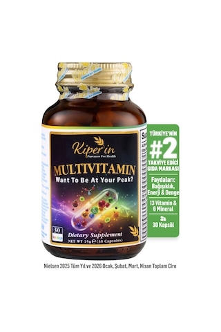 Kiperin Multivitamin 13 Vitamin & 6 Mineral Cilt, Saç, Tırnak & Enerji
