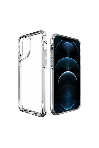 Apple Uyumlu iPhone 12 Pro Kılıf Zore T-max Kapak Renksiz