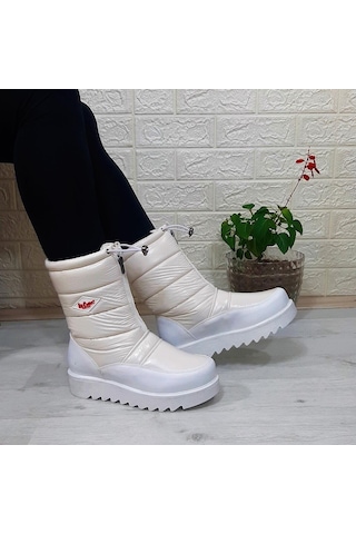 Lee Cooper 31190 Beyaz Kaymaz İçi Kürklü Önden Fermuarlı Kar Botu 001