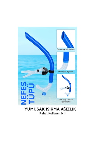 Dailytech Yetişkin Yüzme Antrenman Şnorkeli Siyah Çok Renkli