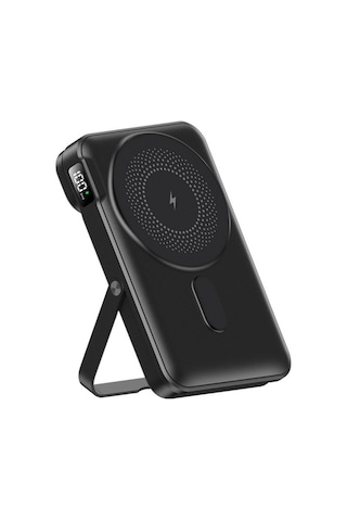 Kablosuz Şarj Cihazı 20pd 15w Hızlı Şarj Ultra İnce Powerbank 10000mah Akıllı Saatleri Ve Cep Telefonlarını Destekler Siyah