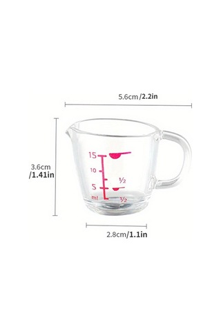 1 Adet Şeffaf Mini Ölçüm Kapları, Tak-çıkar Saplı Pişirme Ölçüm Kabı, İstiflenebilir Tasarım, Çoklu Ölçüm Ölçekleri Ve Ağızlık Diğer