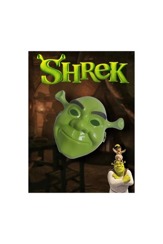 Yeşil Shrek Maskesi 21x25 Cm Diğer