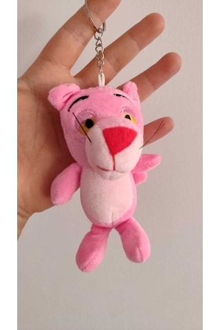 Pembe Panter Peluş Anahtarlık 13 Cm