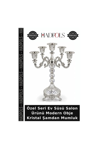 Özel Seri Ev Süsü Salon Ürünü Modern Obje Kristal Şamdan Mumluk