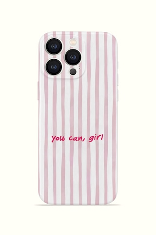 Apple iPhone Uyumlu 15 Pro Max Vorian İnce Kamera Korumalı Mika Kılıf You Can Girl You Can Girl Mika