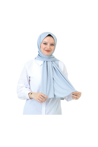 Şal Zarif Başörtüsü Eşarp Tesettür Giyim Uzun Abiyelik Gri