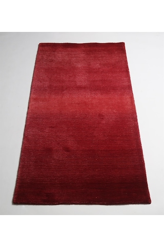 Çam Halı Focus Red Degrade Yeni Zellanda Yünü Ve Viskon El Dokuması Halı - 80x150