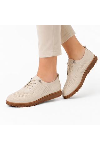 Tarzbu Casual Topuk Dikeni İçin Ortapedik Tabanlı Loafer Makosen Kadın Günlük Yumuşak Ayakkabı Tarzloaferyaz1 Krem