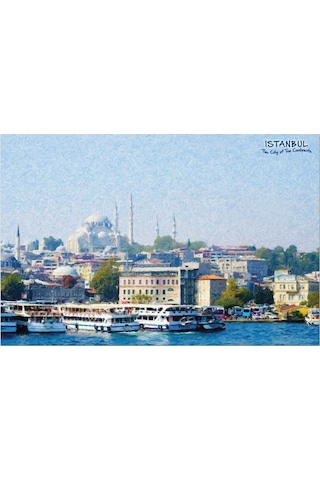 Yapışkanlı Pano/İstanbul, Manzara 33X48 Cm.