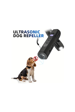 Willowhaven Ses Dalgası Teknolojili 3 Seviyeli Köpek Kovucu Led Fenerli Siyah