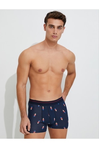 Koton 2'Li Boxer Seti Yılbaşı Temalı Çok Renkli Siyah 4Wlm90064Mk 4Wlm90064Mk999 Siyah