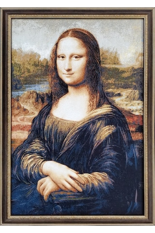Sanatsal Seri-2 Dokuma Goblen Tablo-Mona Lisa
