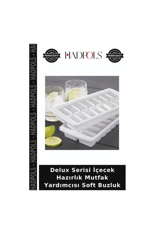 Delux Serisi İçecek Hazırlık Mutfak Yardımcısı Soft Buzluk Beyaz