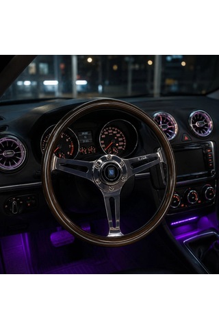 Nardi Ahşap Direksiyon-çap: 35cm-1. Sınıf Lüx Ahşap Direksiyon-beyaz Şeritli Karma